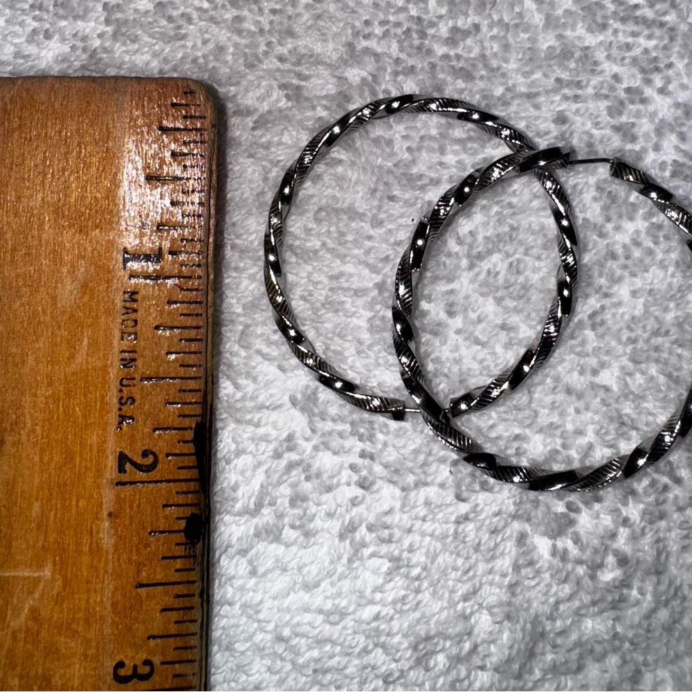 Lightweight Silver Hoop Earrings